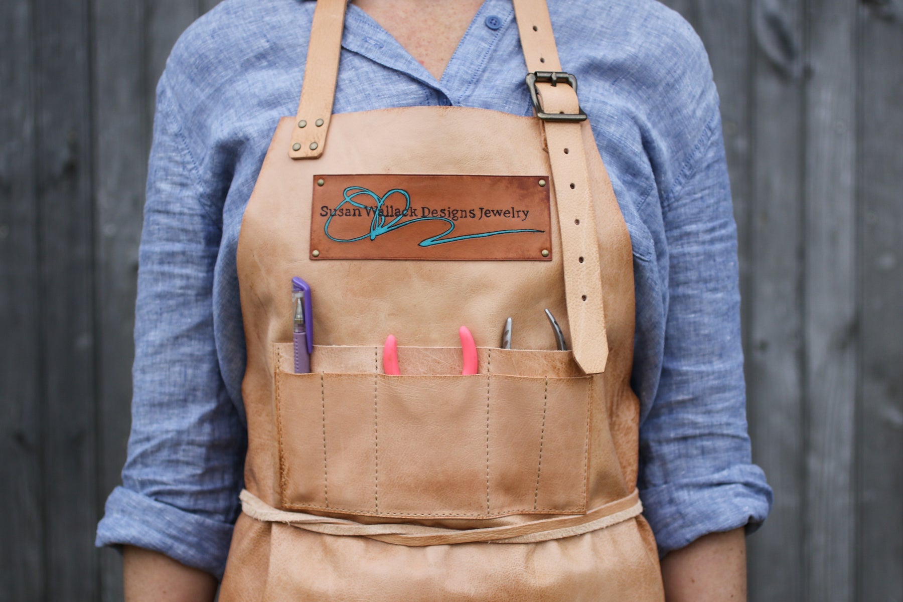 Custom Leather Jeweler's Apron