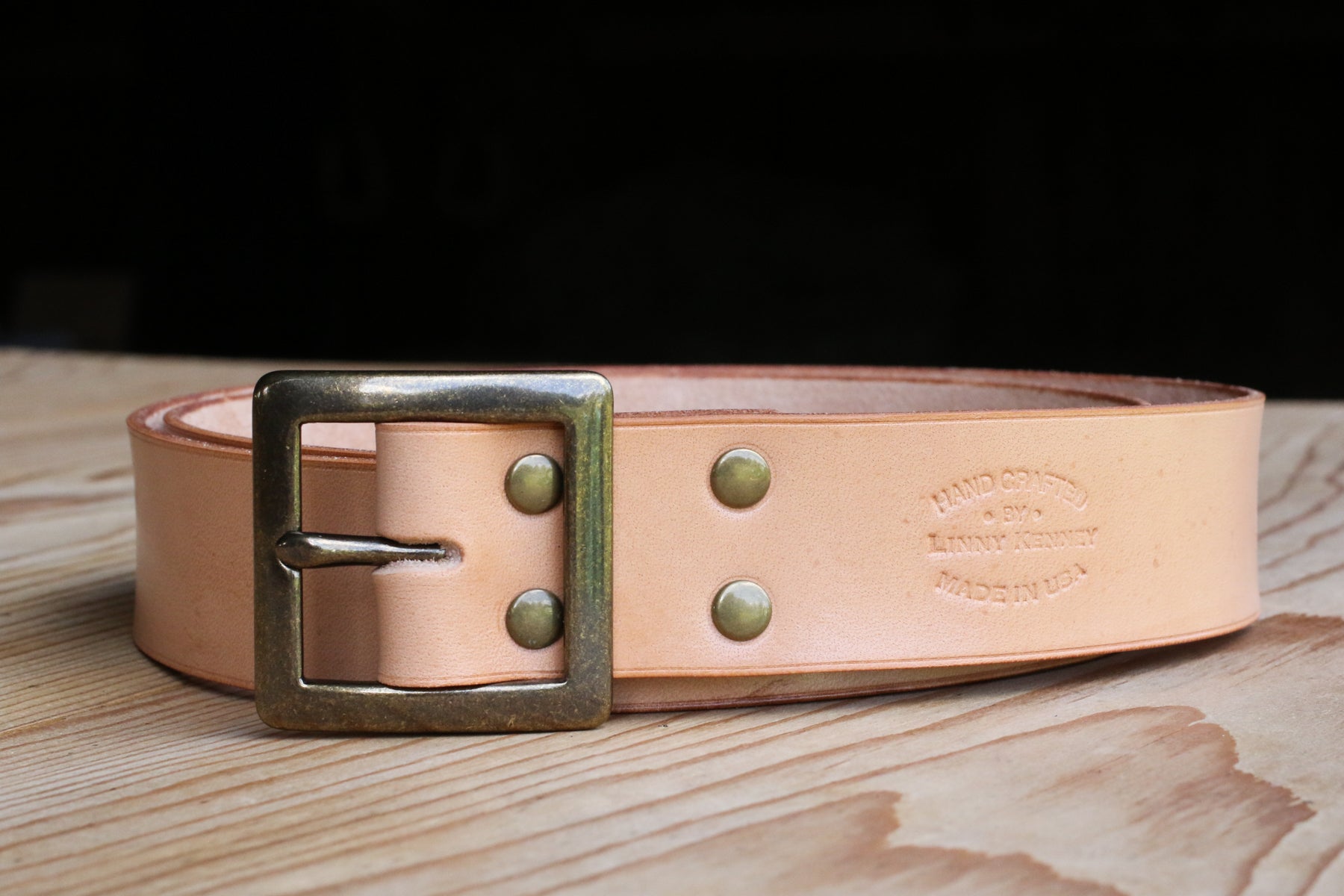 Italian leather dress belt