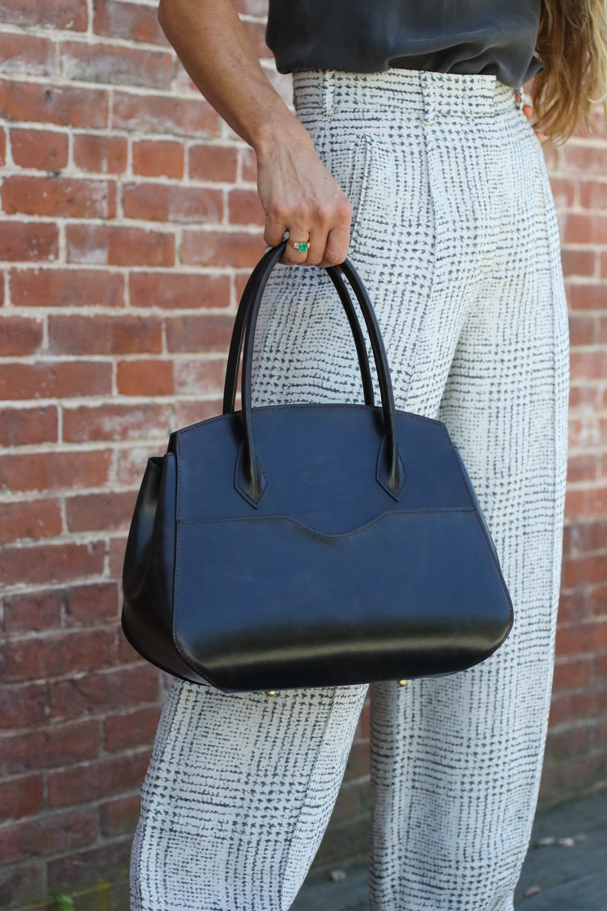 Luxury leather handbag by LK