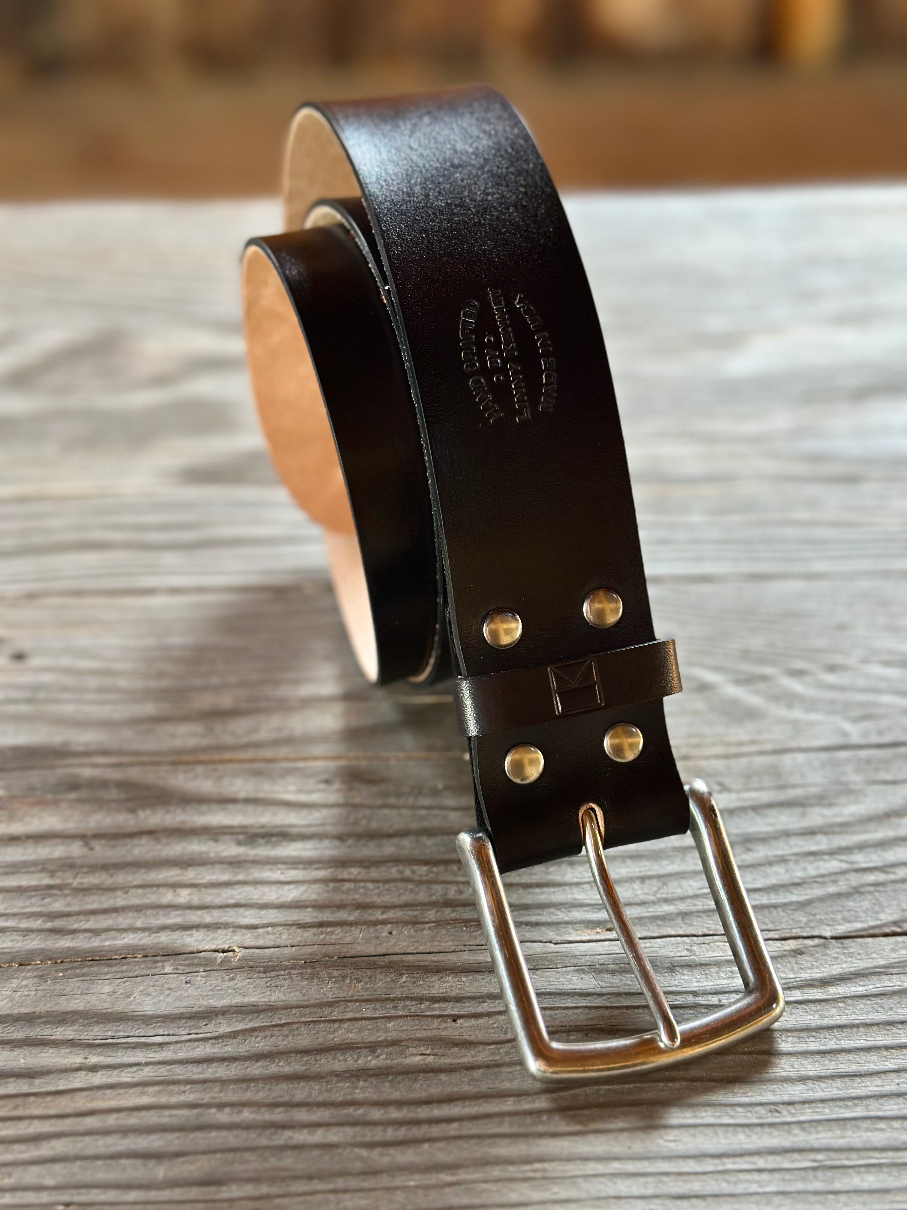 Black Italian Leather Belt