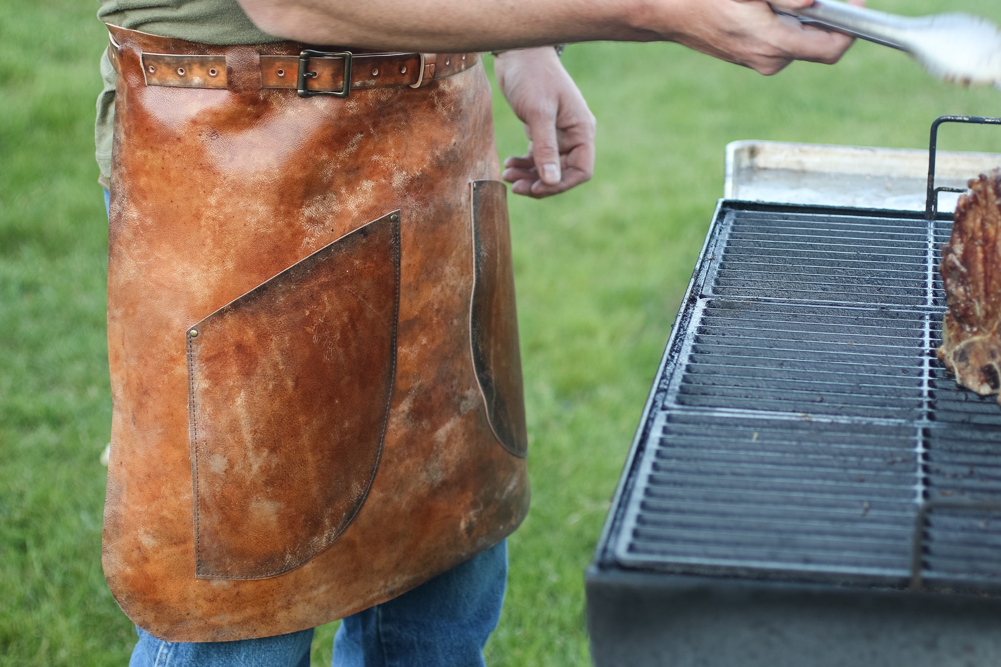 barbecue leather half apron