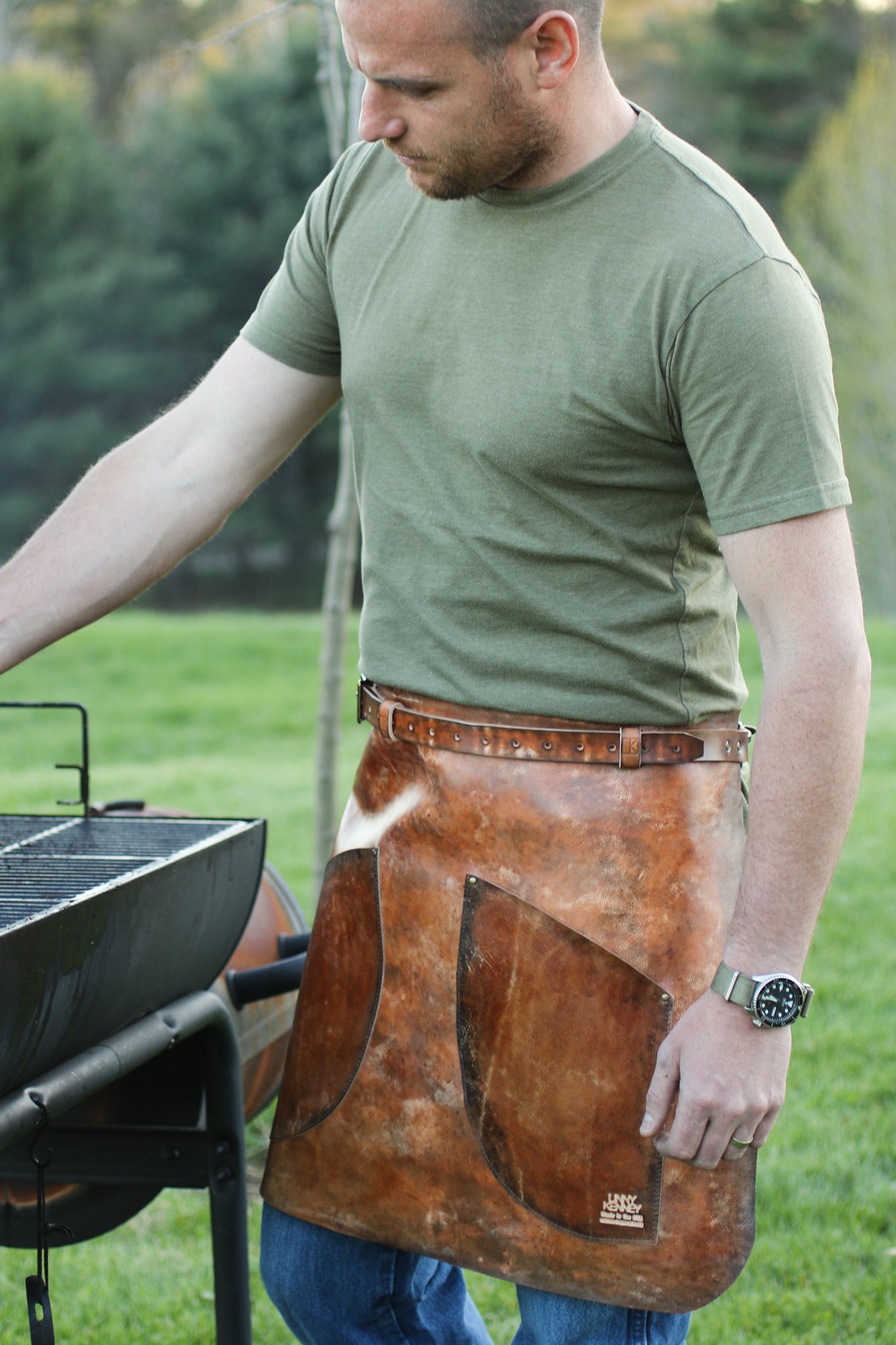 barbecue leather half apron