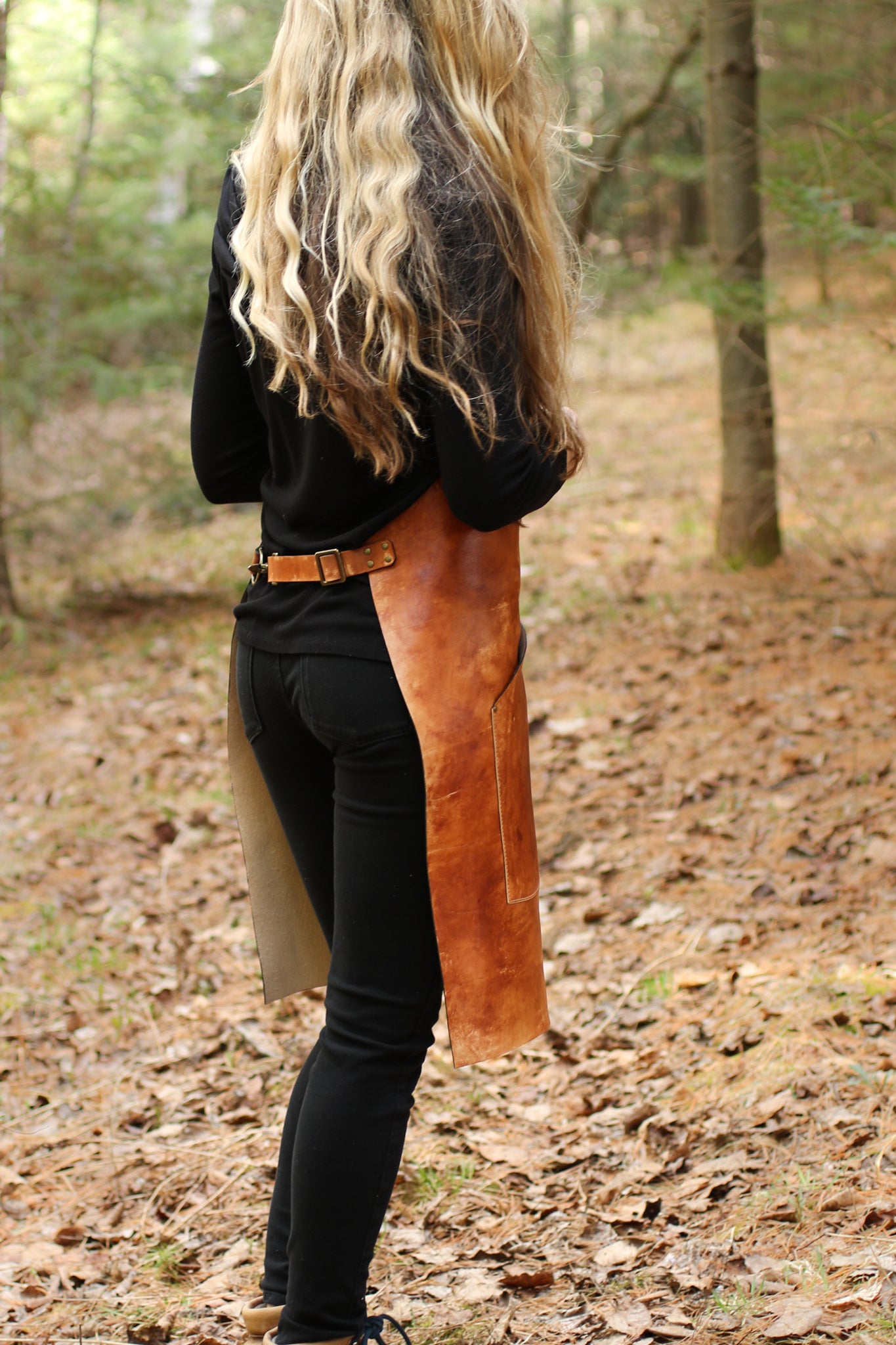 heavy-duty leather full apron