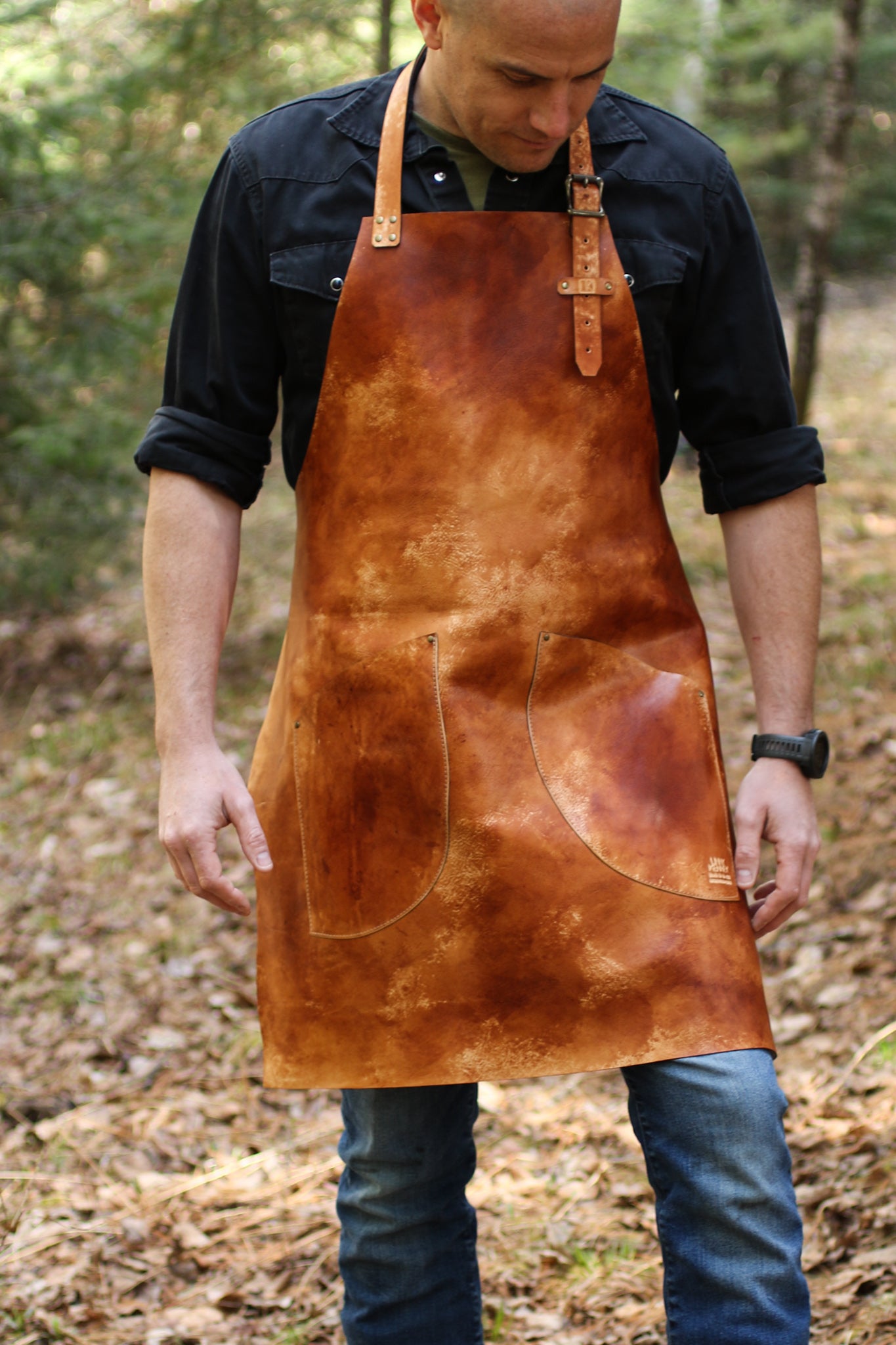 heavy-duty leather full apron
