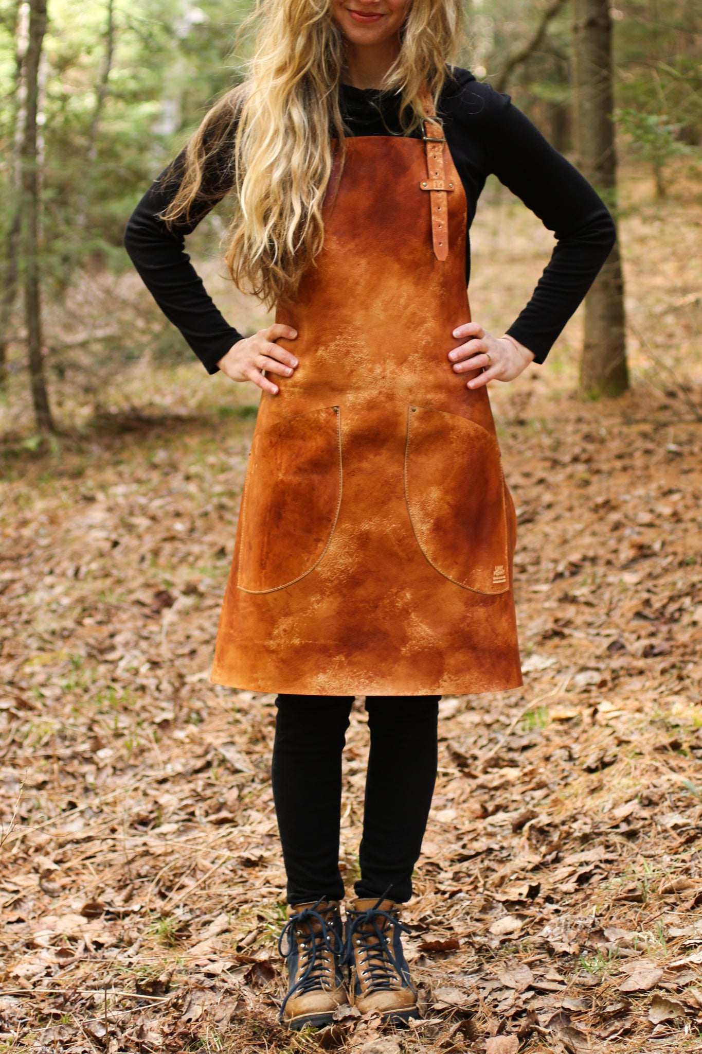 heavy-duty leather full apron