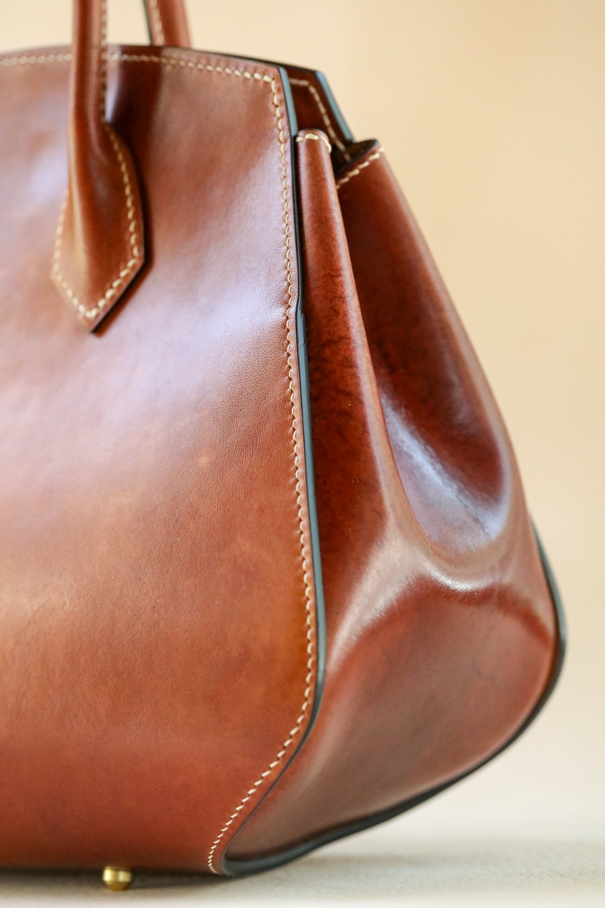 luxury vachetta leather bag by LK