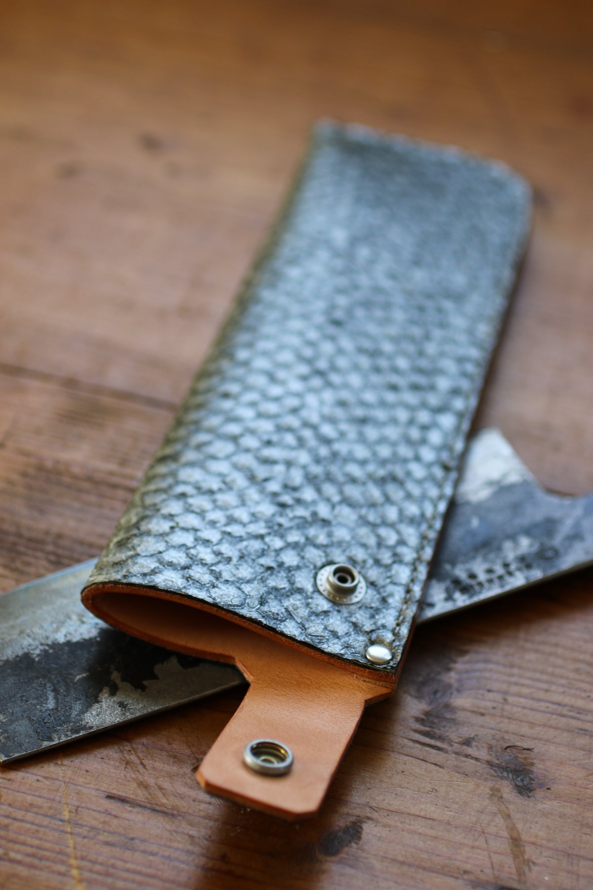 exotic leather knife sheath
