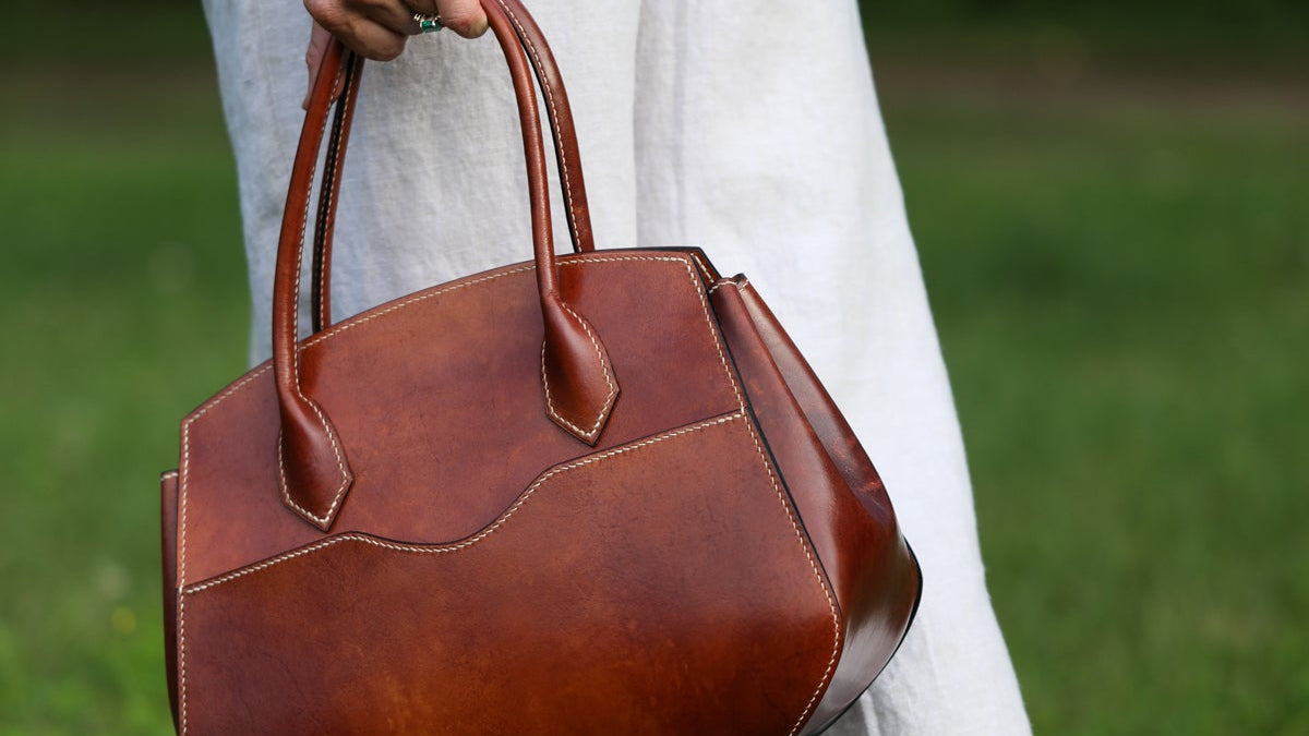 luxury vachetta leather bag by LK