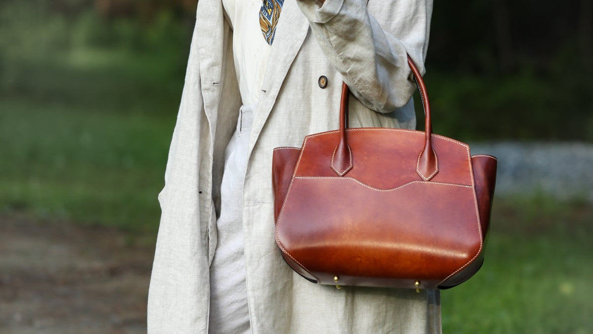 luxury vachetta leather bag by LK
