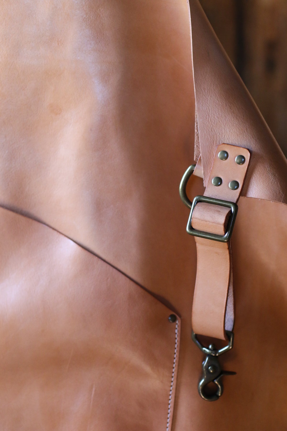 Italian leather full apron