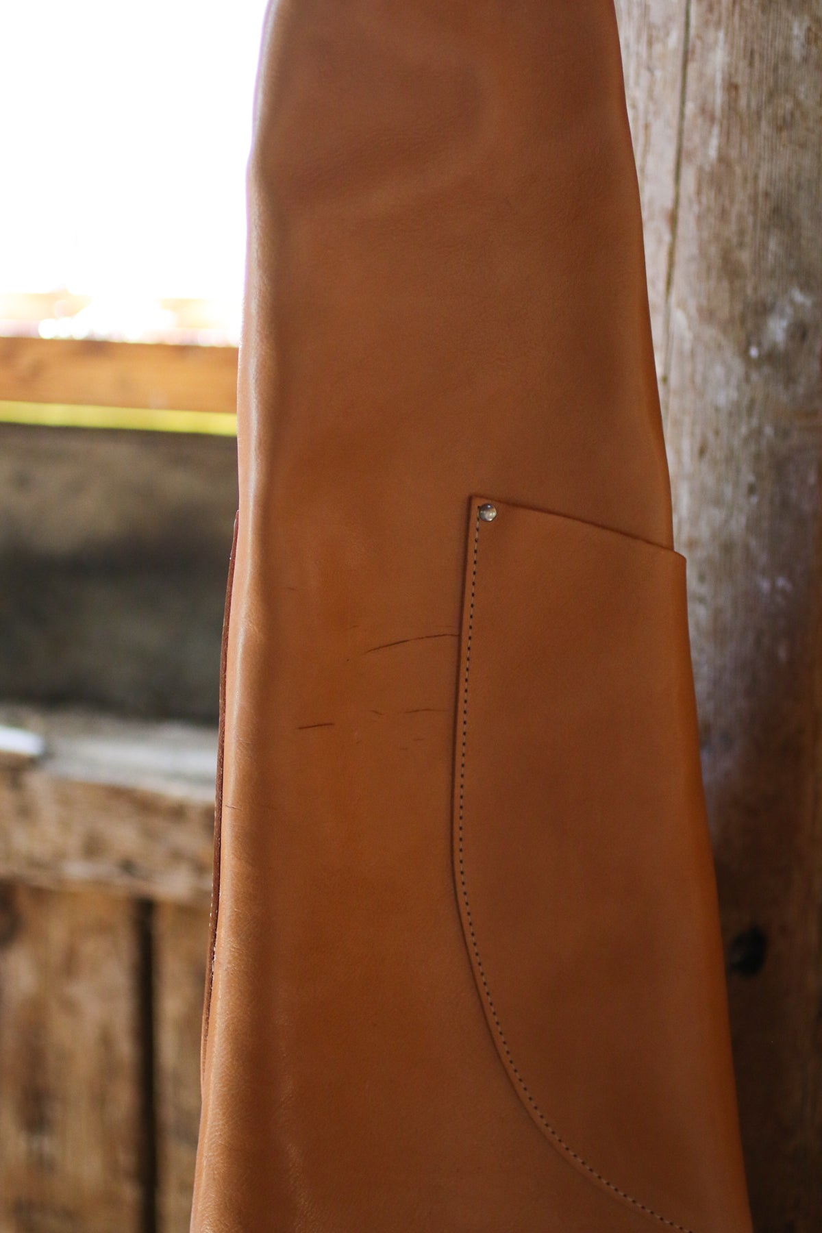 Italian leather full apron