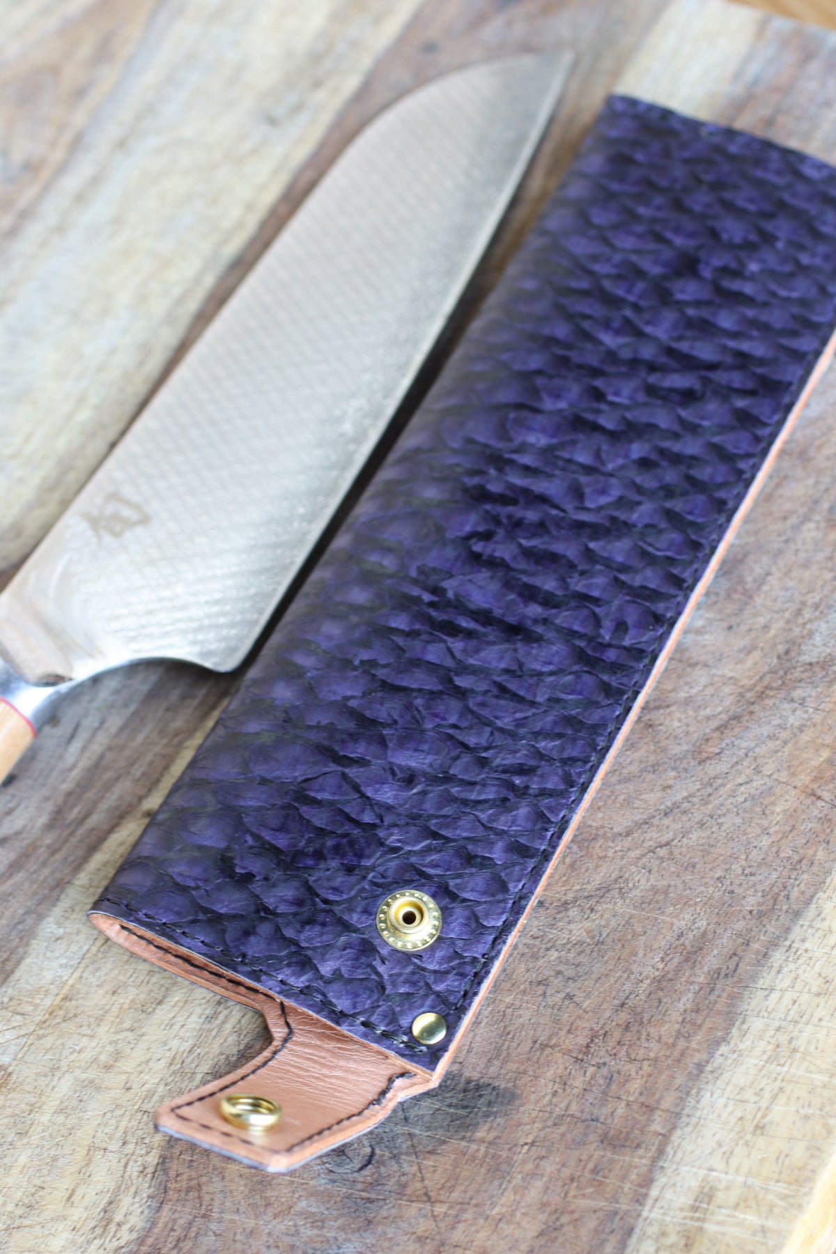 Purple Perch Leather Knife Sheath