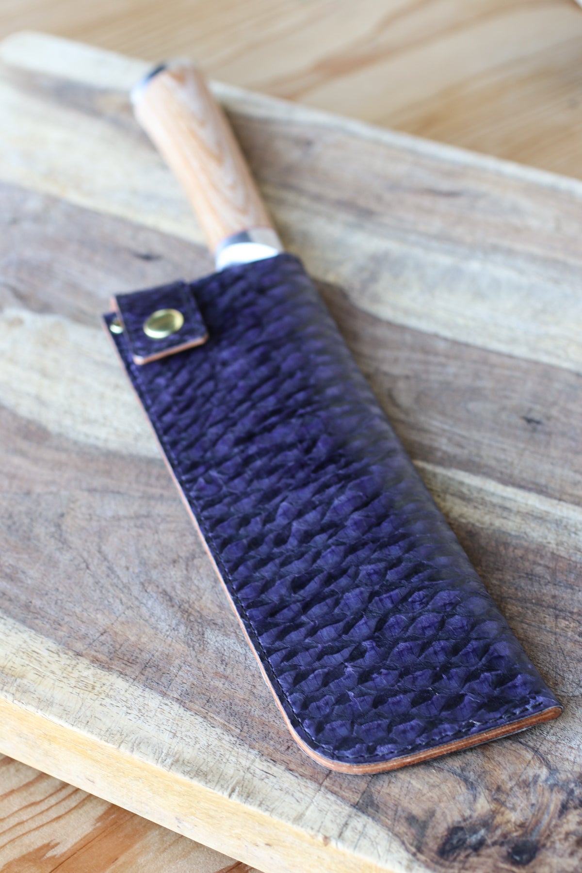 Purple Perch Leather Knife Sheath