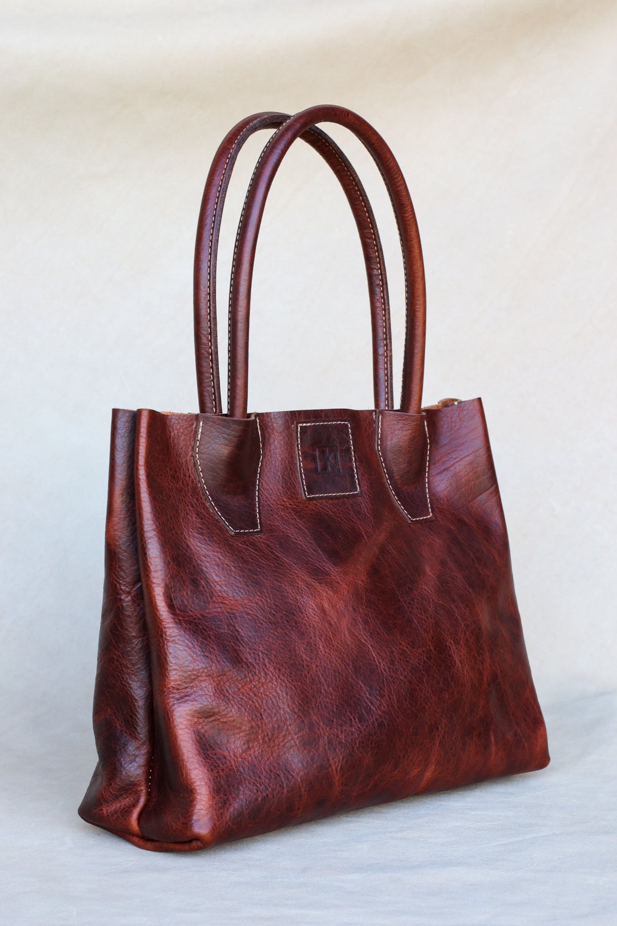 Red-American-Bison-Leather-Tote