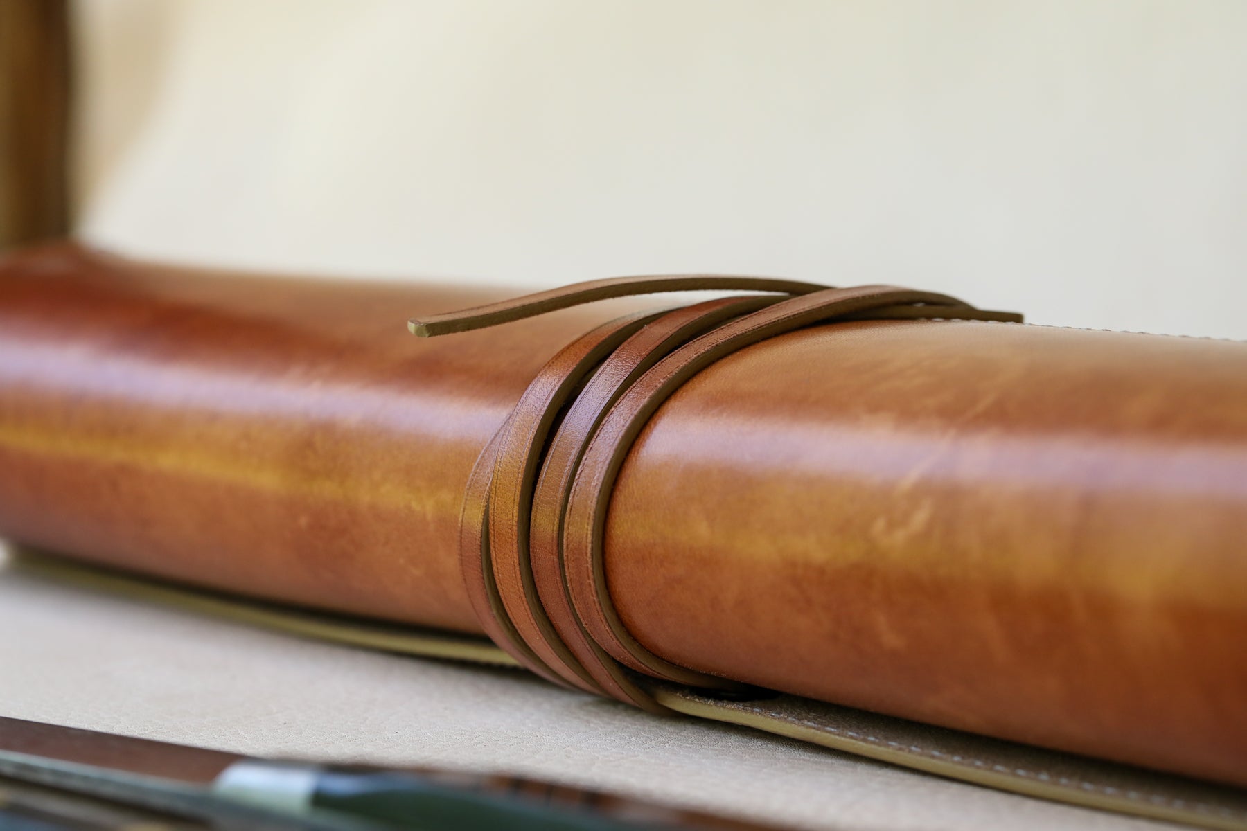 Timber 5-slot Italian Leather Knife Roll - Ready To Ship.