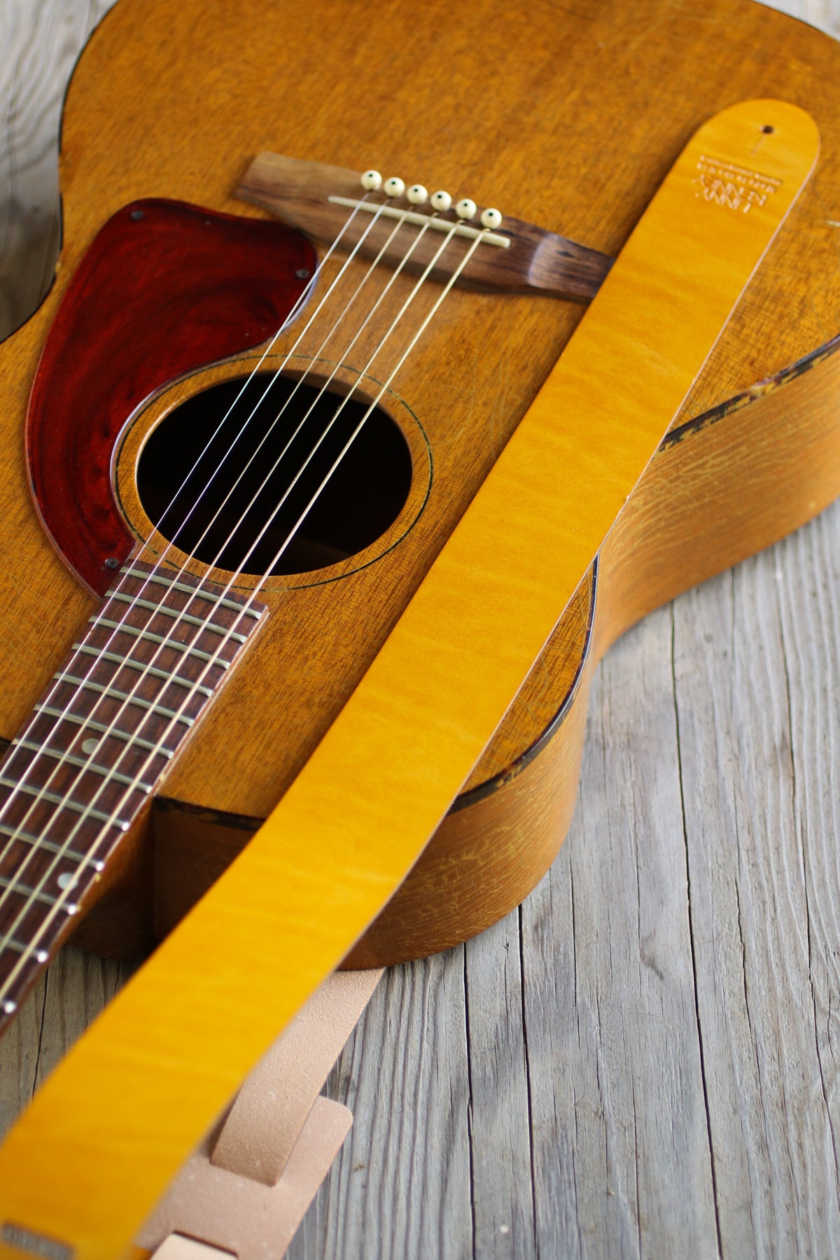 Big Time Happy Italian Leather Guitar Strap