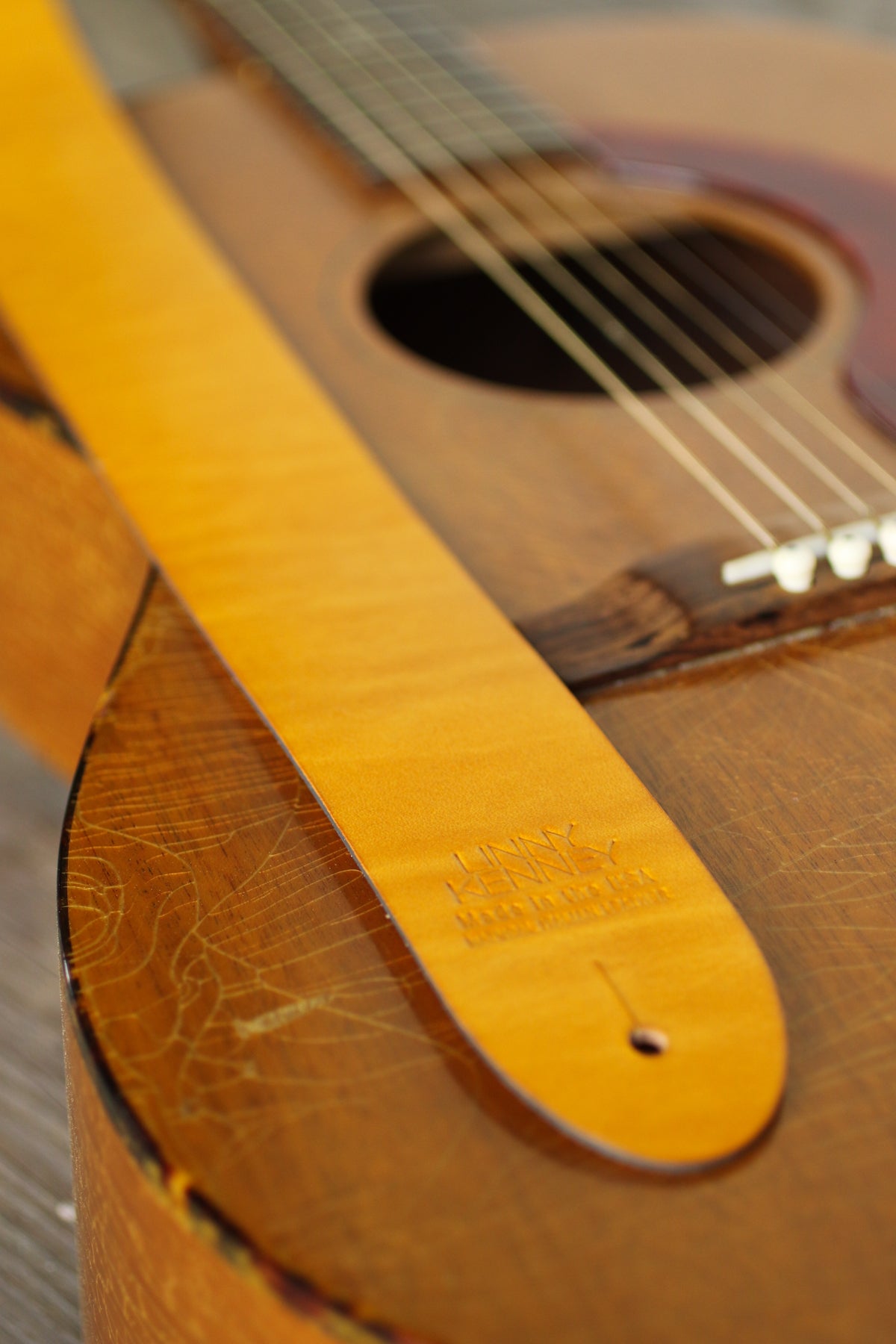 Big Time Happy Italian Leather Guitar Strap