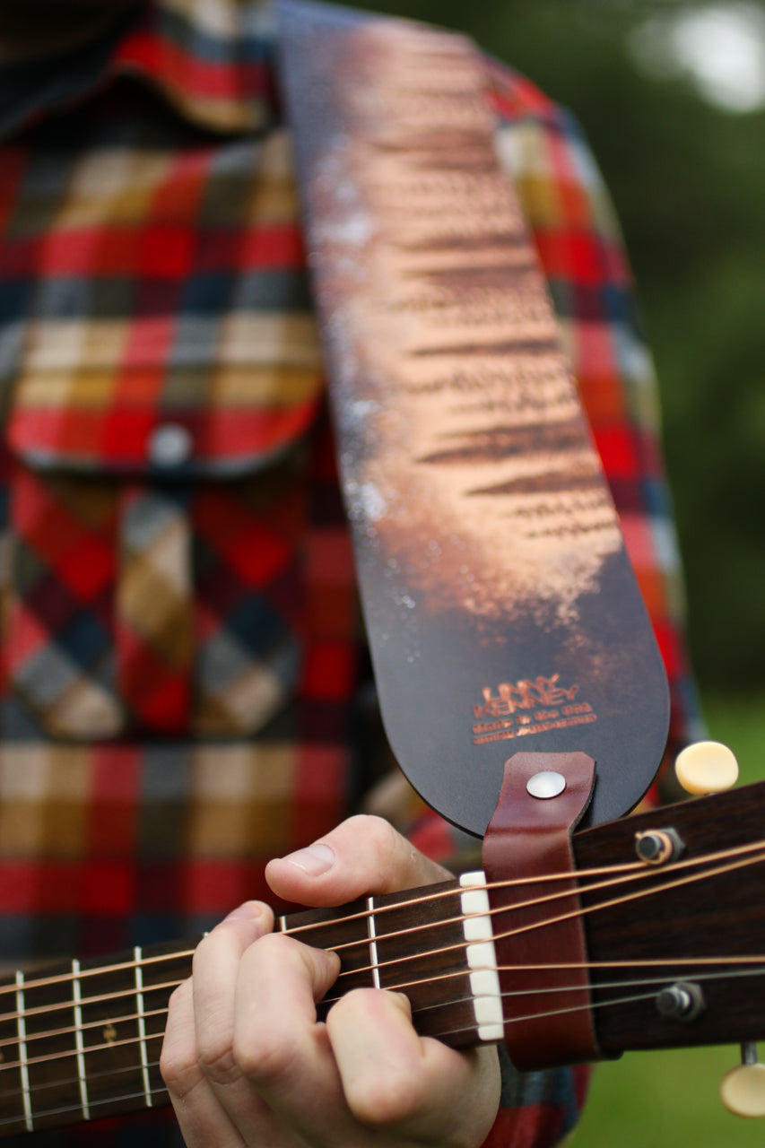 Adaptateur de sangle de guitare acoustique en cuir italien