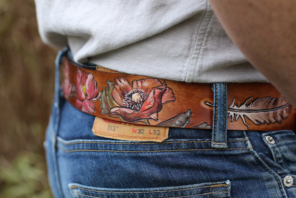 Feathers and Flowers Belt