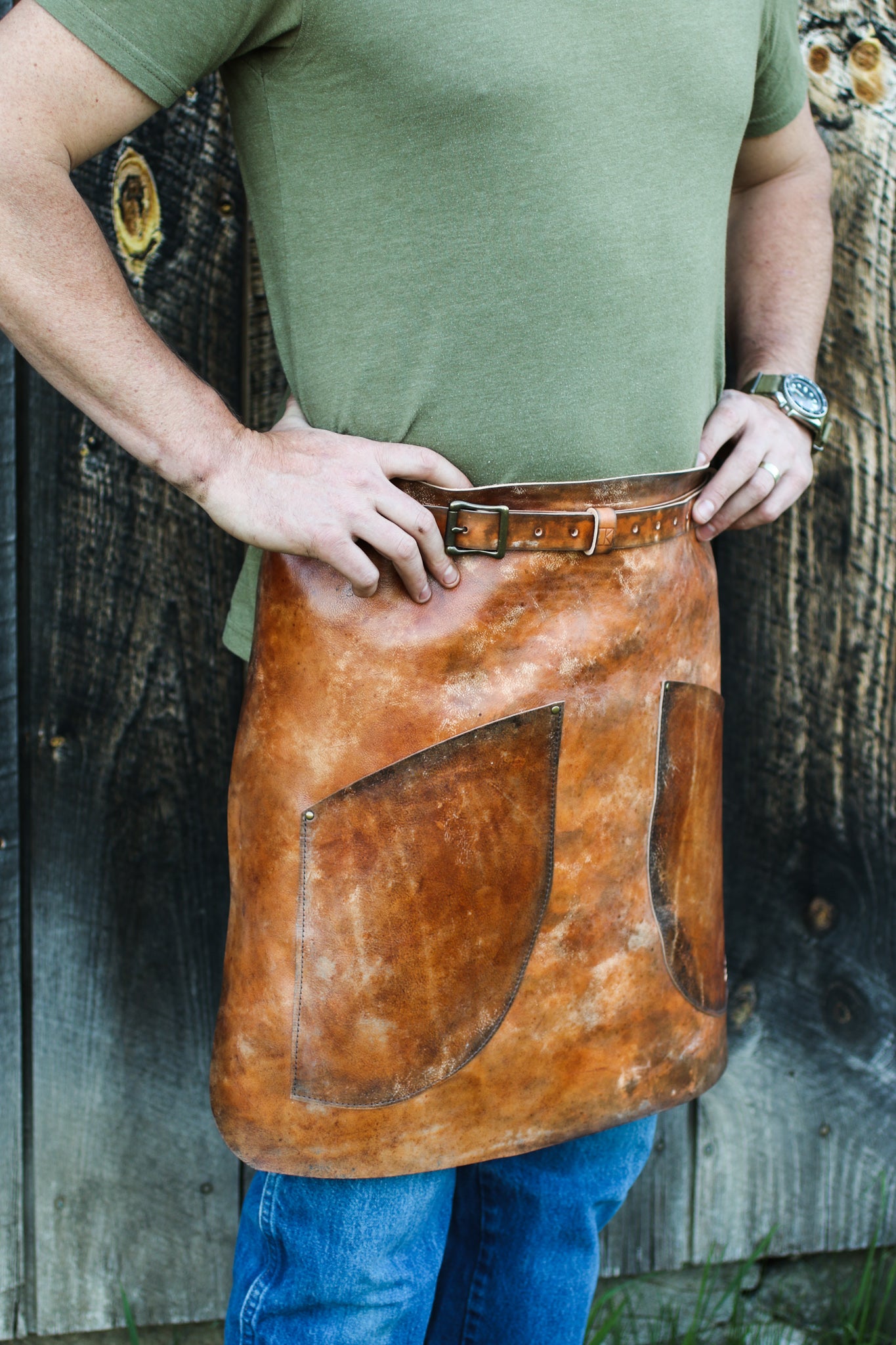 Old Timber Signature Italian Leather Half Apron