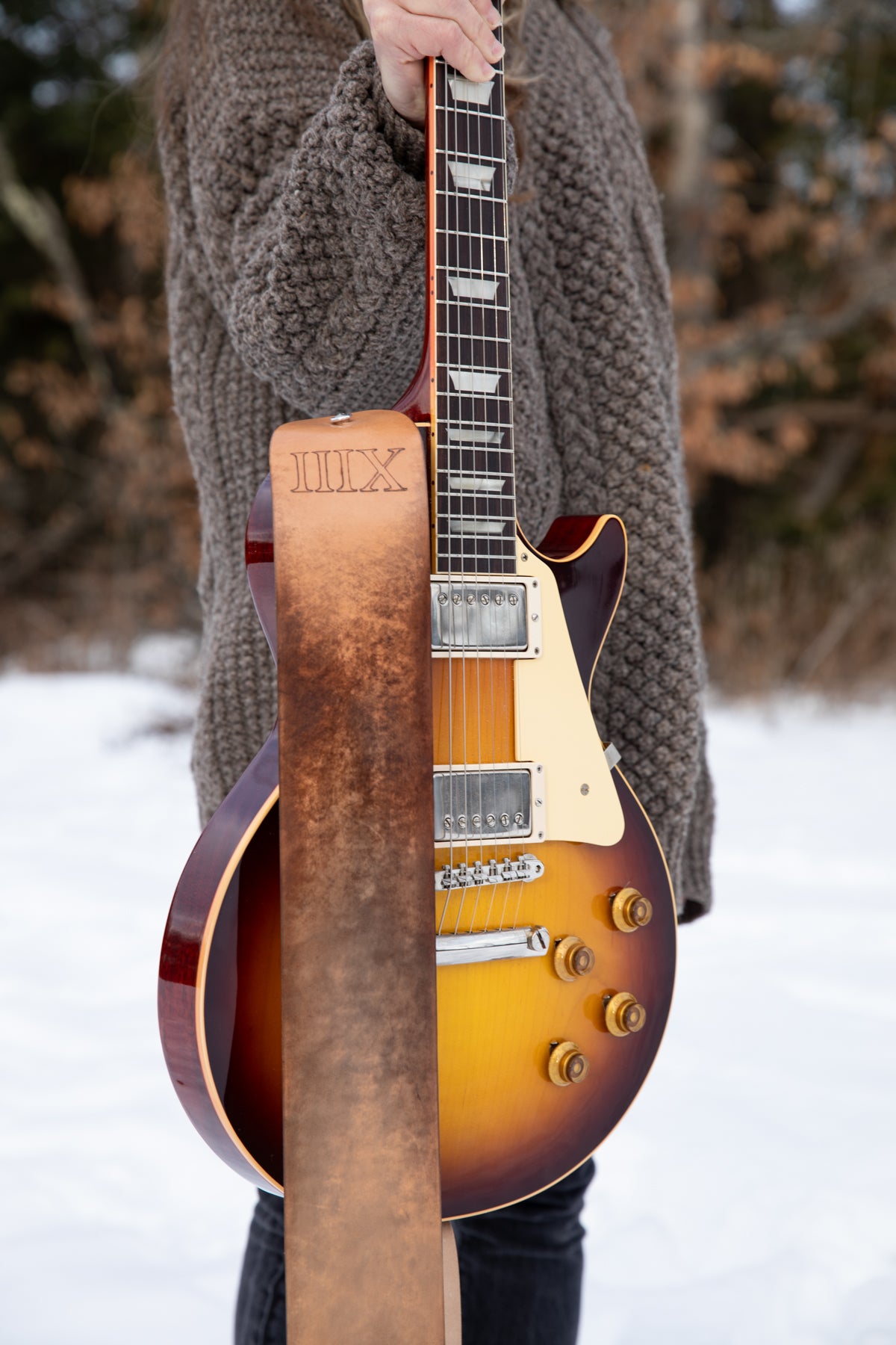 "13" Italian Leather Guitar Strap