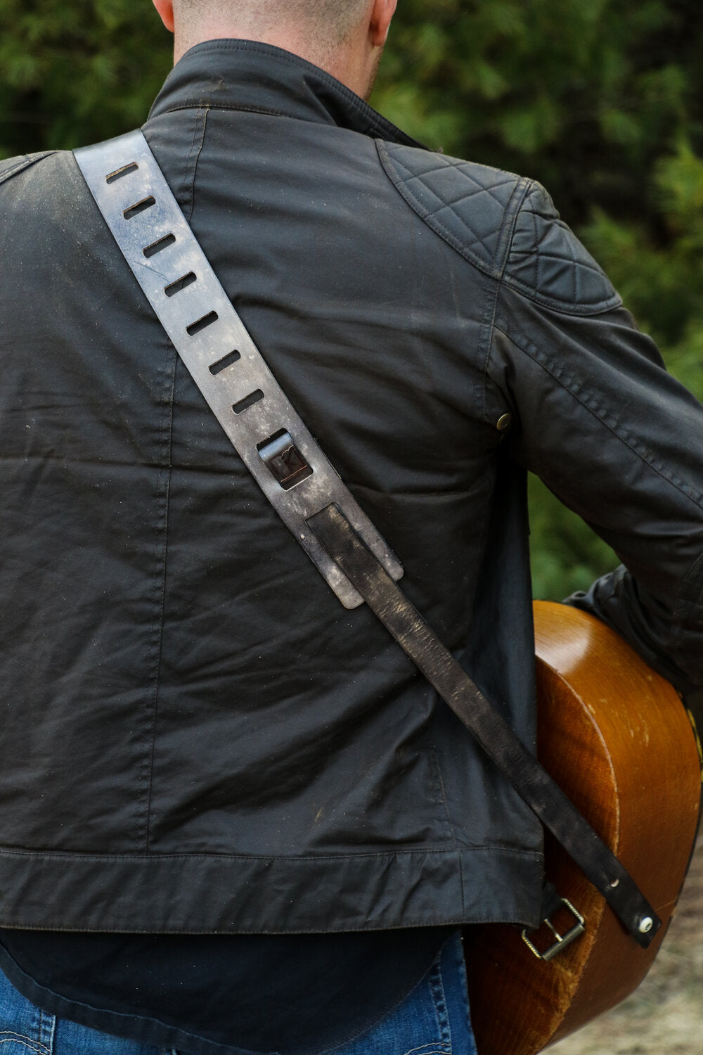 badass leather guitar strap narrow