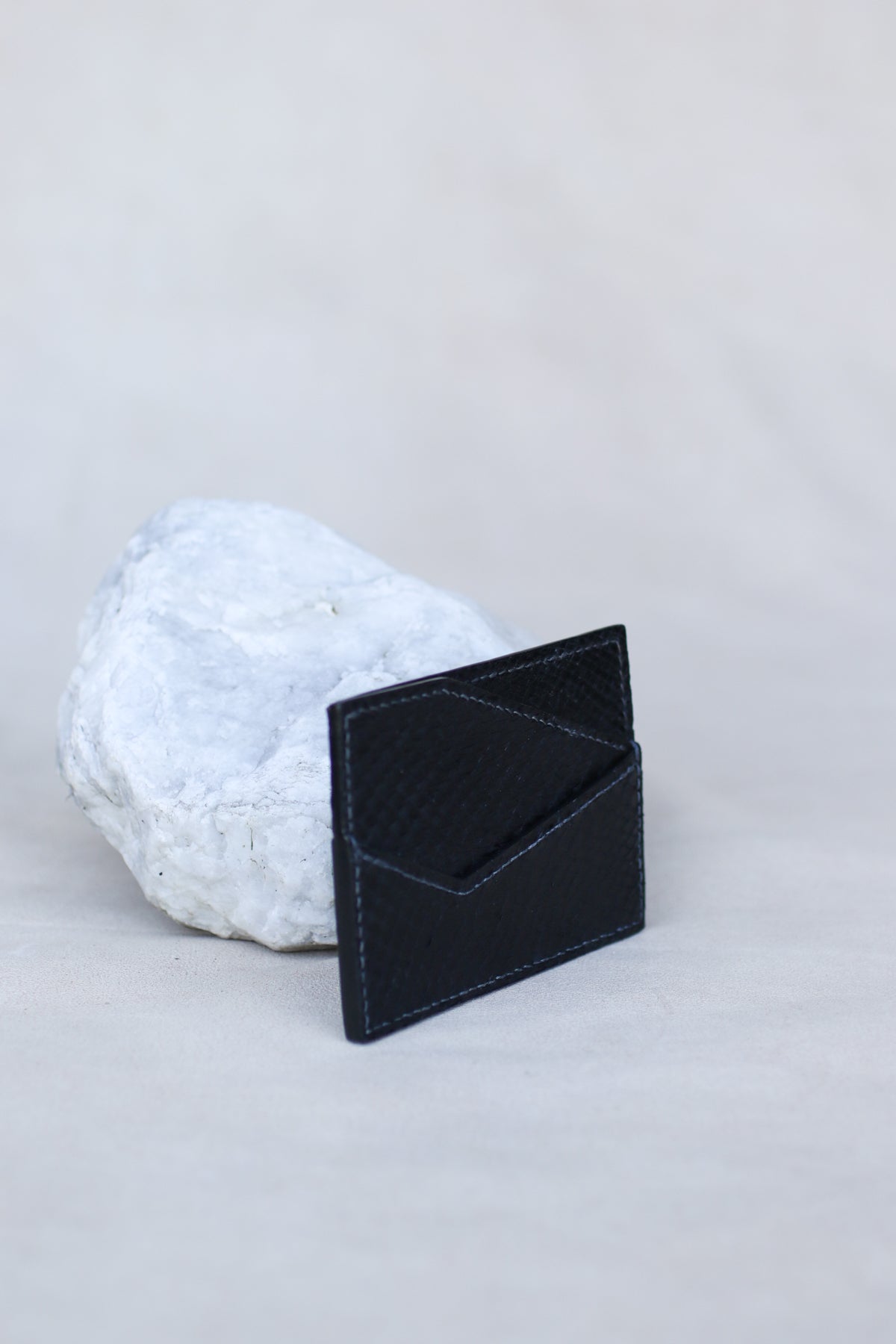 black salmon leather wallet