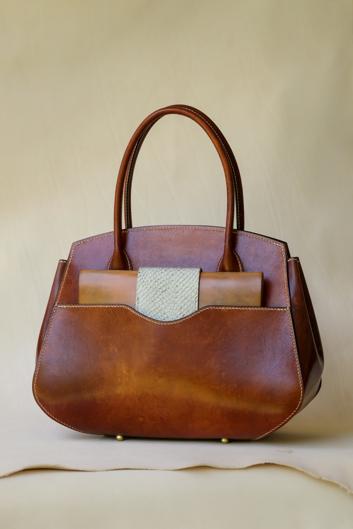 luxury vachetta leather bag by LK