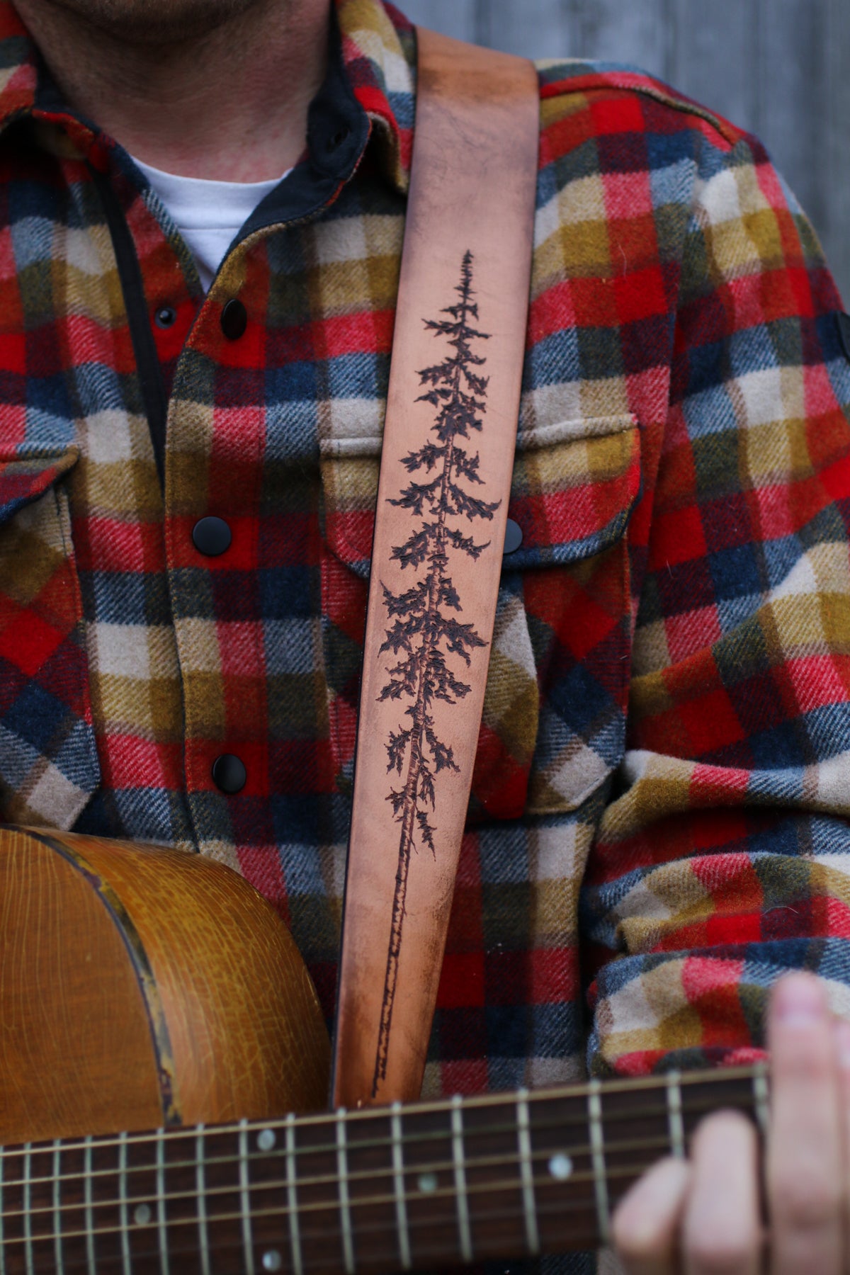 custom tree guitar strap