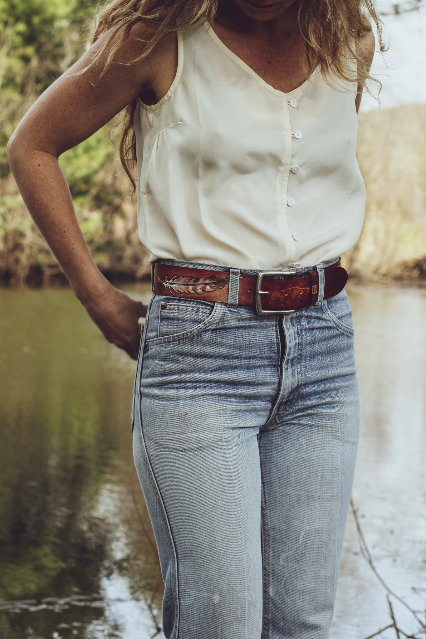 Feathers and Flowers Belt