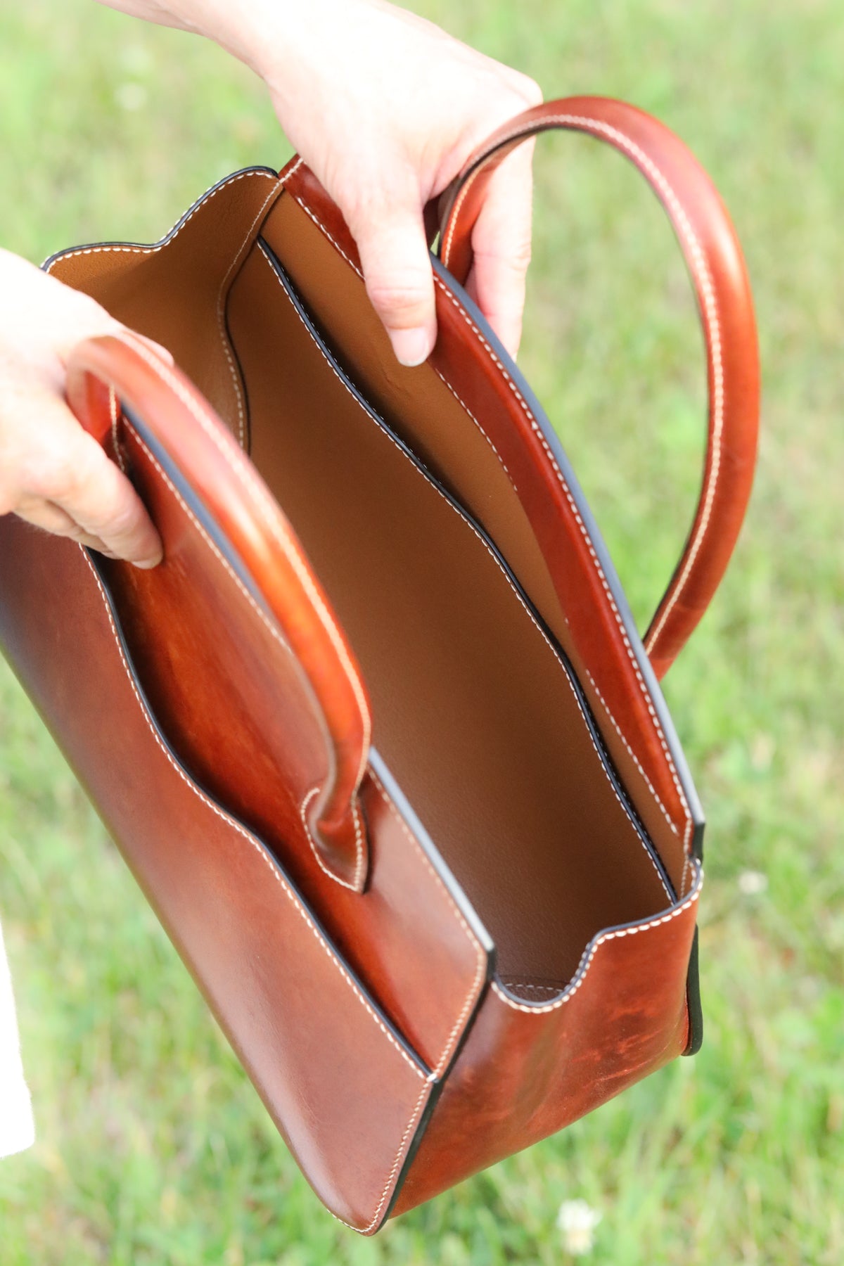 luxury vachetta leather bag by LK