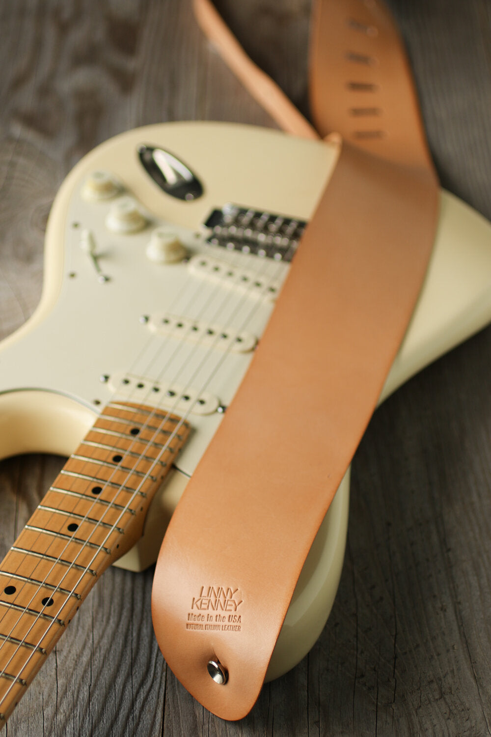 Natural Italian Leather Guitar Strap