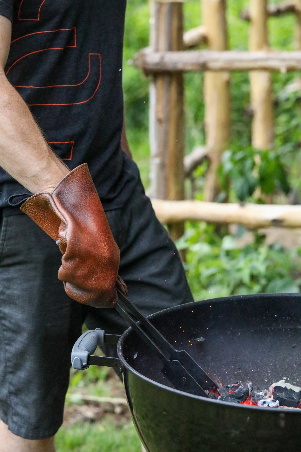 Natural Leather Oven Mitts // Old Timber Signature Stain (READY TO SHIP)