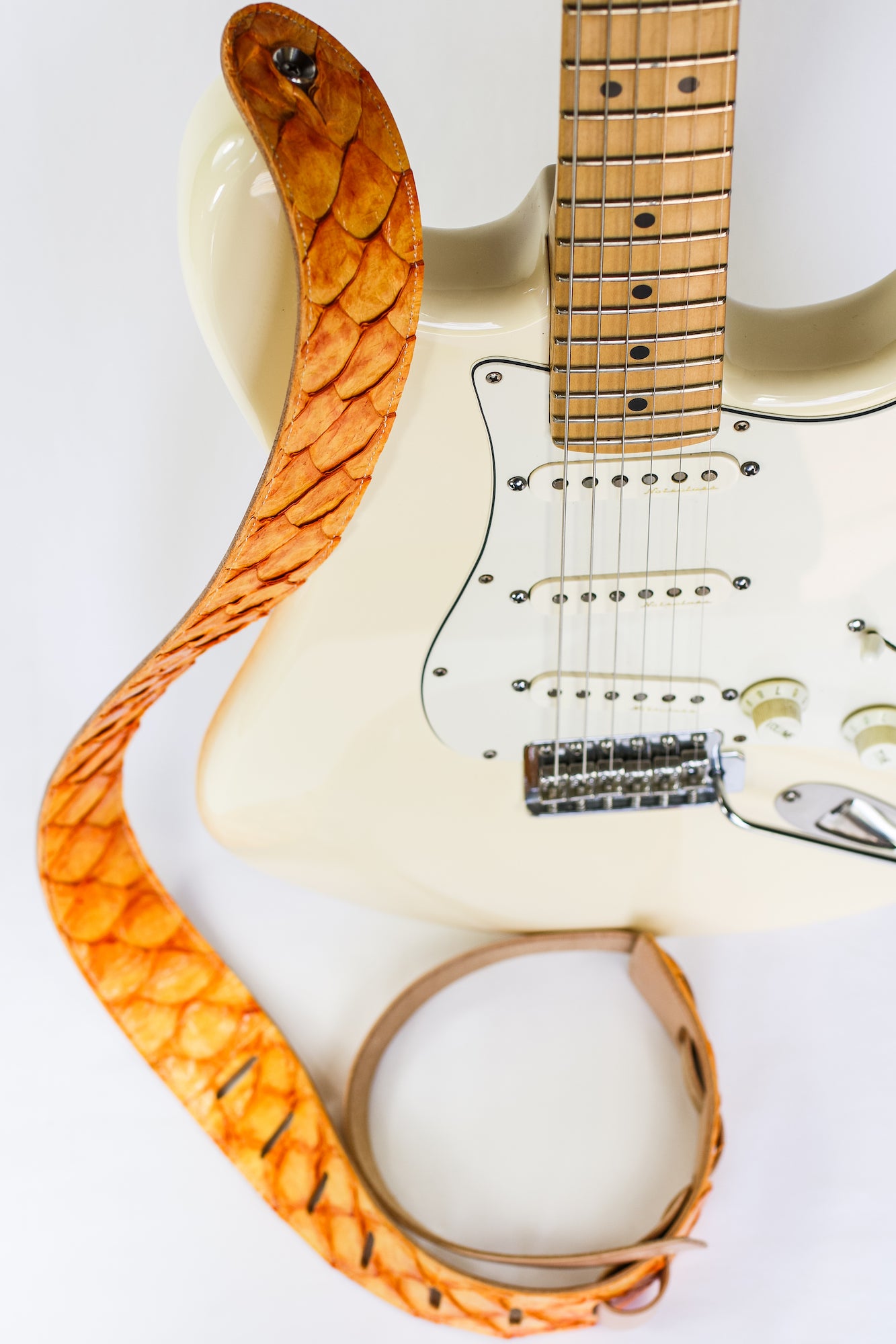 Pirarucu Fish Leather Guitar Strap