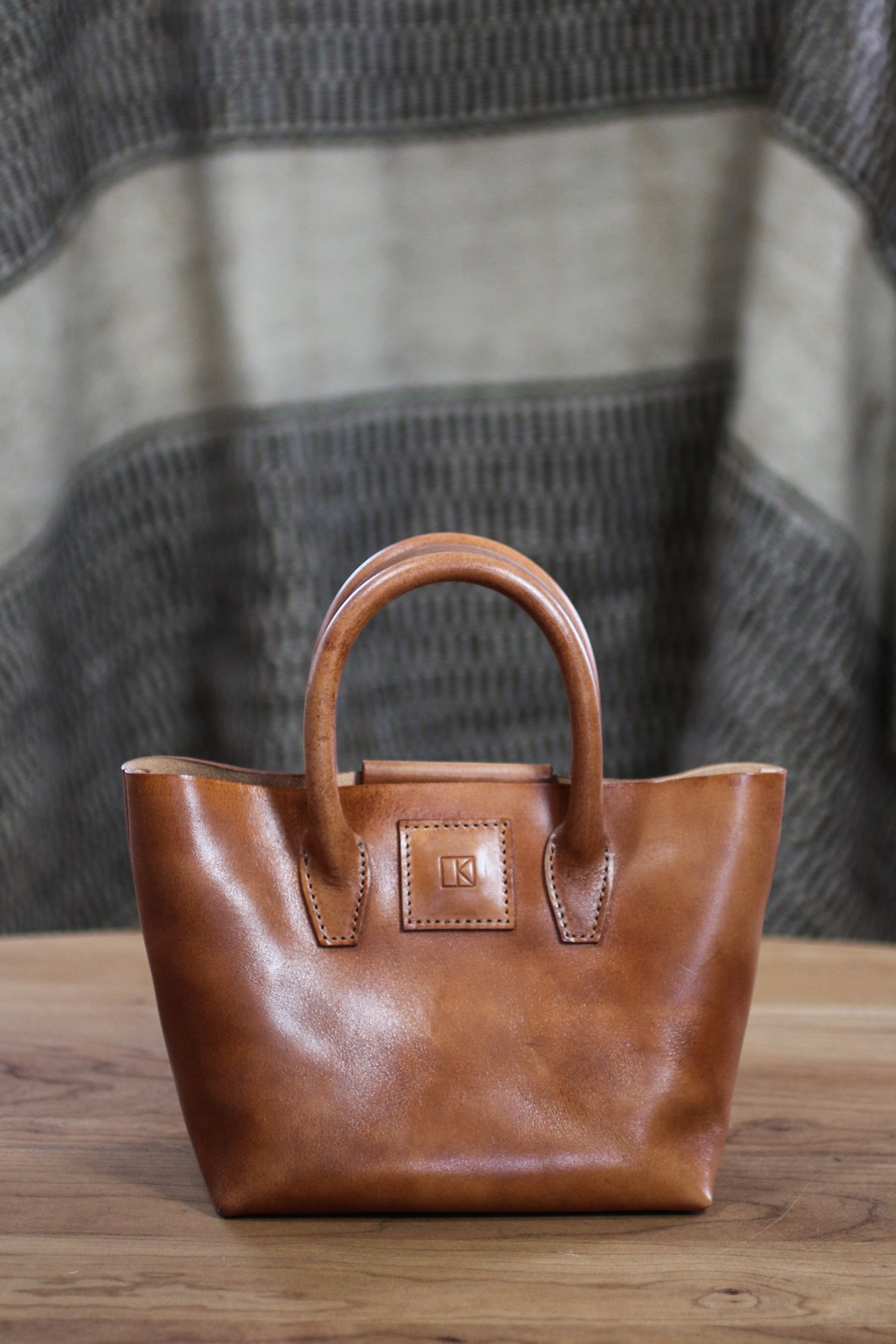 brown leather mini tote