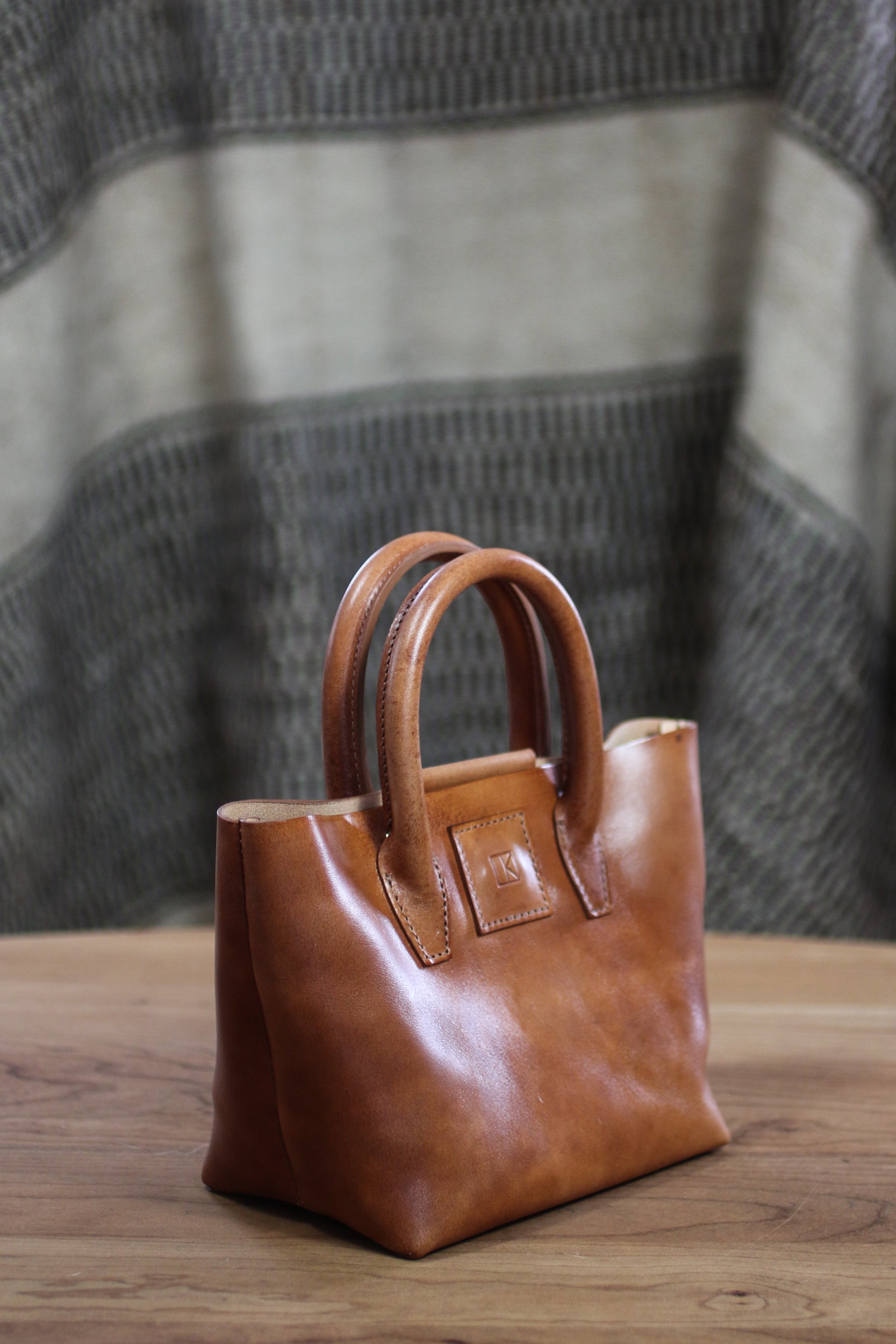 brown leather mini tote