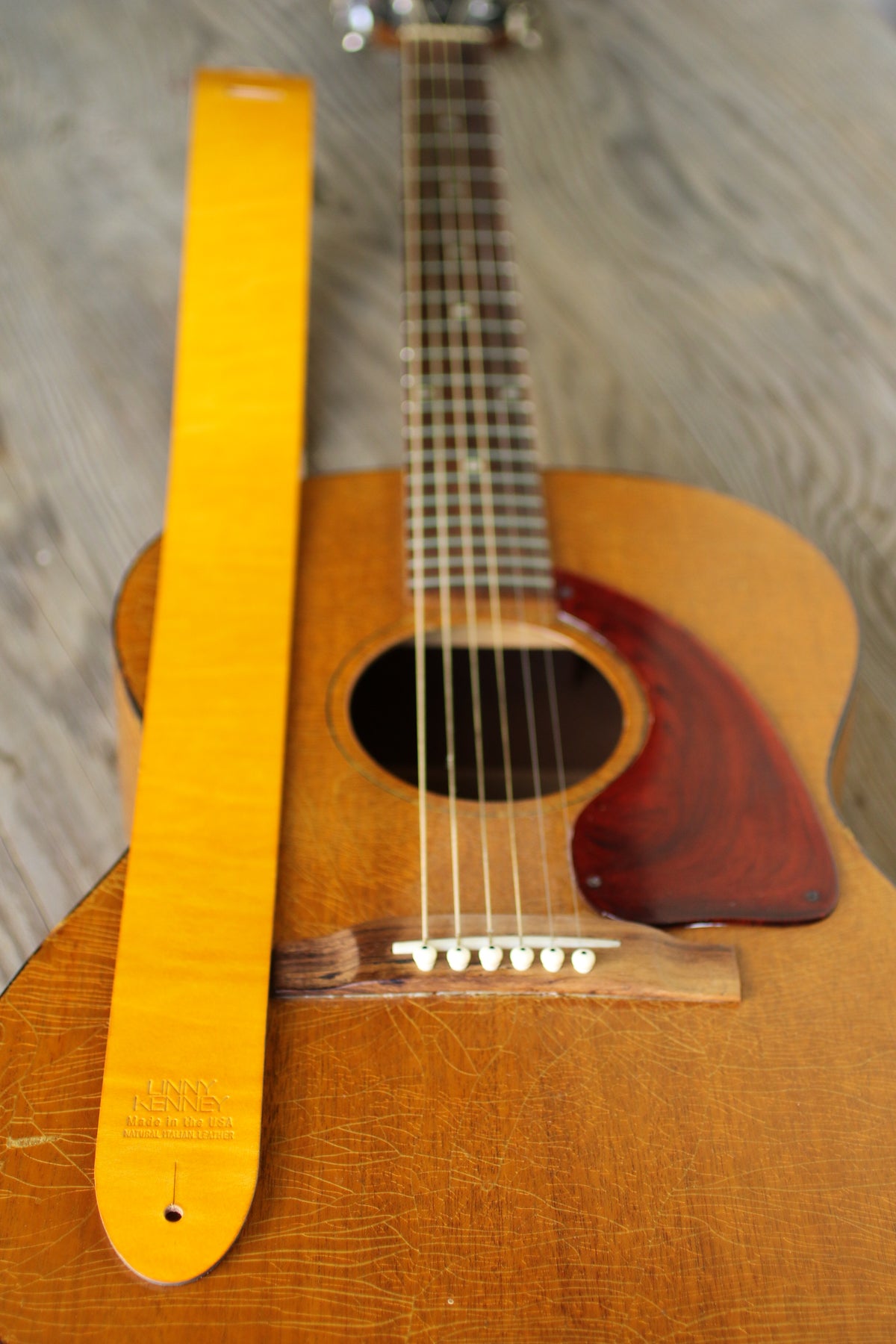 "Big Time Happy" Italian Leather Guitar Strap